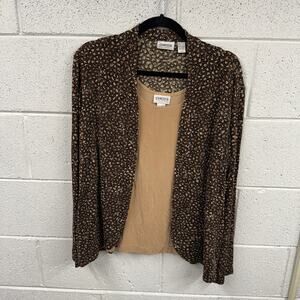 Chicos Travelers 3 XL 2 Piece Top Set Slinky Liquid Knit Office Classic USA Made